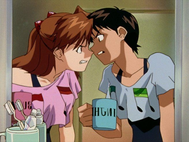 Evangelion (1995), episodio nove: Asuka e Shinji
