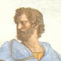 Aristotele nella Scuola di Atene di Raffaello