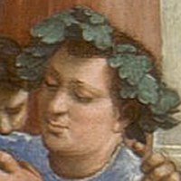 Epicuro nella Scuola di Atene di Raffaello