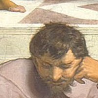 Eraclito nella Scuola di Atene di Raffaello