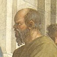 Socrate nella Scuola di Atene di Raffaello