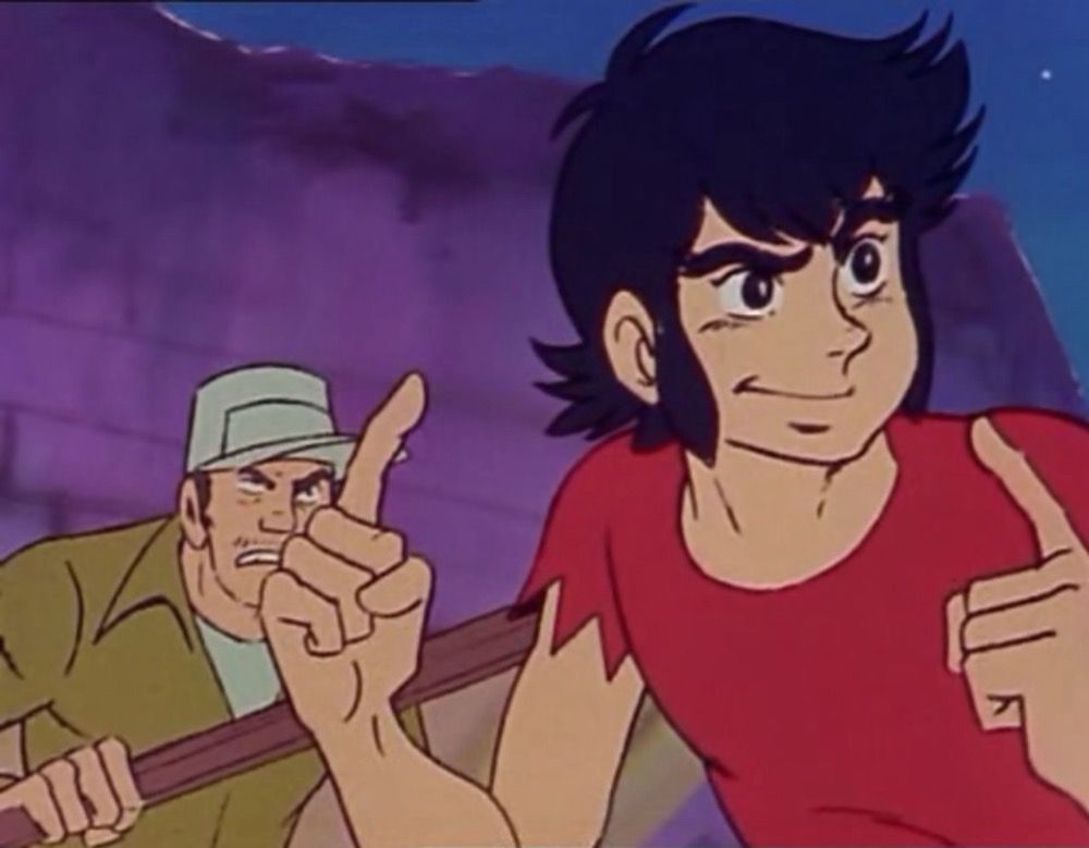 Kento alle prese con gli altri abitanti della baraccopoli (Daltanious – Toei/Sunrise, 1979) Kento alle prese con gli altri abitanti della baraccopoli (Daltanious – Toei/Sunrise, 1979)