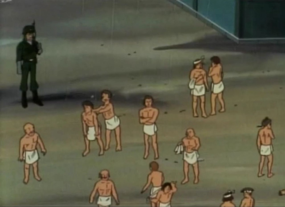 Un campo di impianto bombe (Zambot 3 – Sunrise, 1977) Un campo di impianto bombe (Zambot 3 – Sunrise, 1977)